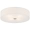 Access Lighting Mid Town, LED Flush Mount, Brushed Steel Finish, Fabric 64064LEDDLP-BS/WH - alternate 2
